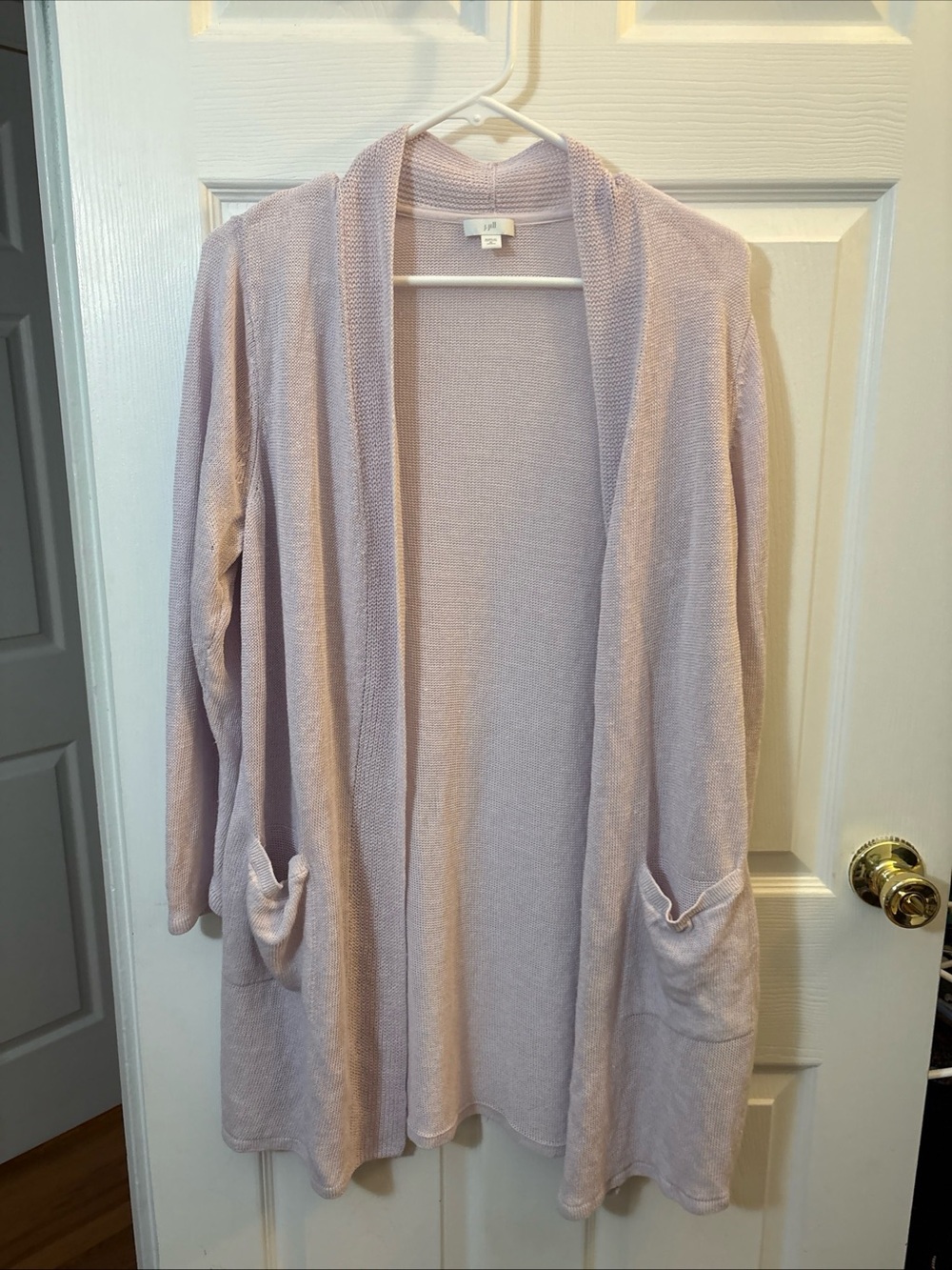 J. Jill Light Mauve Open-Front Women's Cardigan